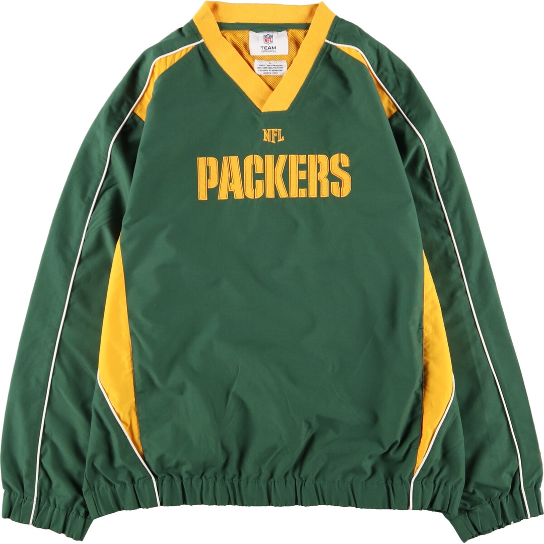 PRO PLAYER NFL GREEN BAY PACKERS グリーンベイパッカーズ Vネック ナイロンプルオーバー メンズXL /eaa311009