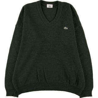 ラコステ(LACOSTE)の古着 ラコステ LACOSTE Vネック ニットセーター メンズL /eaa364068(ニット/セーター)