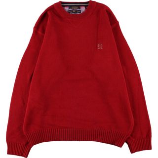 トミーヒルフィガー(TOMMY HILFIGER)の古着 トミーヒルフィガー TOMMY HILFIGER コットンニットセーター メンズL /eaa364059(ニット/セーター)