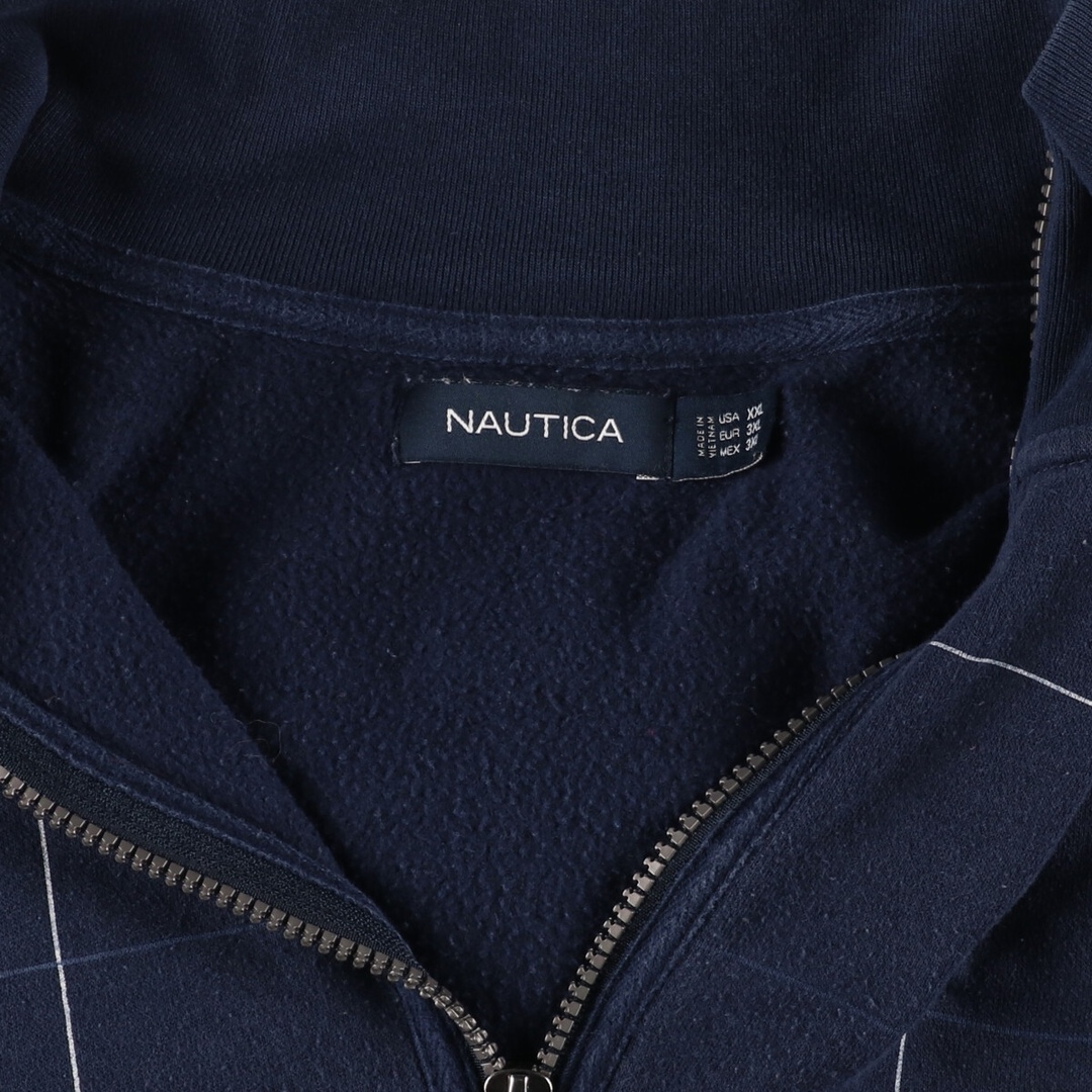 NAUTICA(ノーティカ)の古着 ノーティカ NAUTICA チェック柄 ハーフジップスウェットシャツ トレーナー メンズXXL /eaa363523 メンズのトップス(スウェット)の商品写真