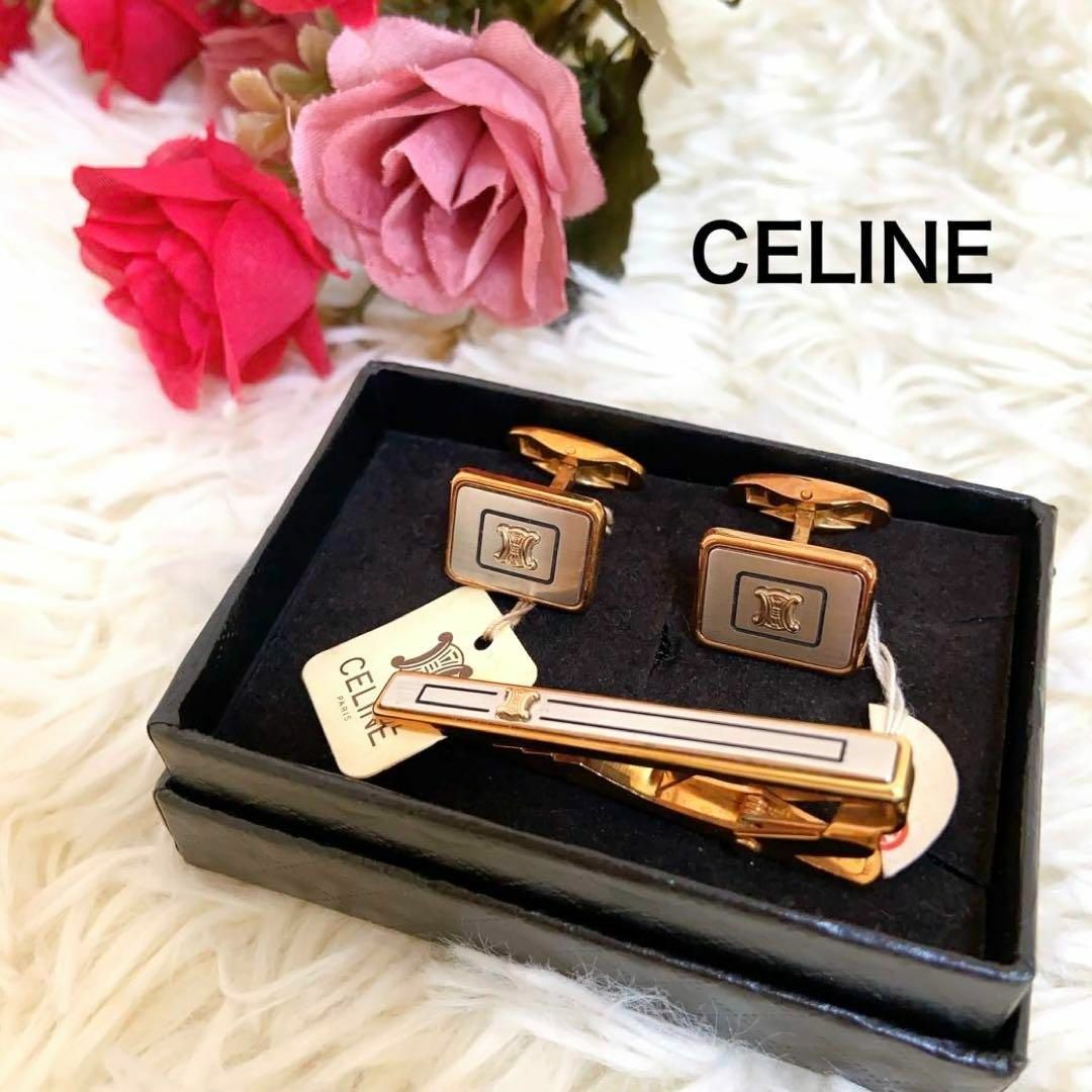 CELINE タイピン　カフス　トリオンフ　ビジネス　スーツ