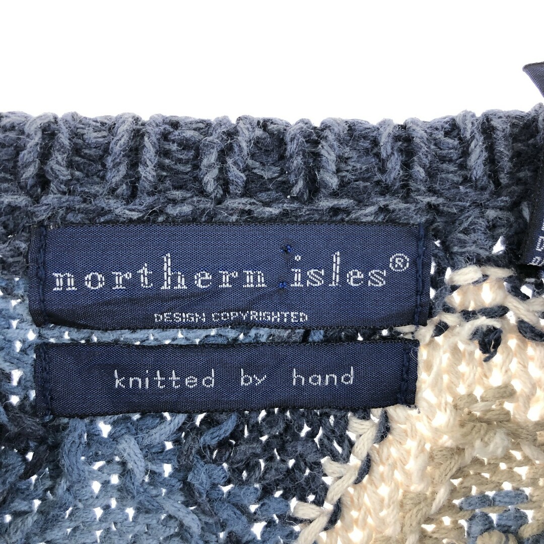 古着 northern isles ネイティブ柄 ハンドニット リネン×コットン