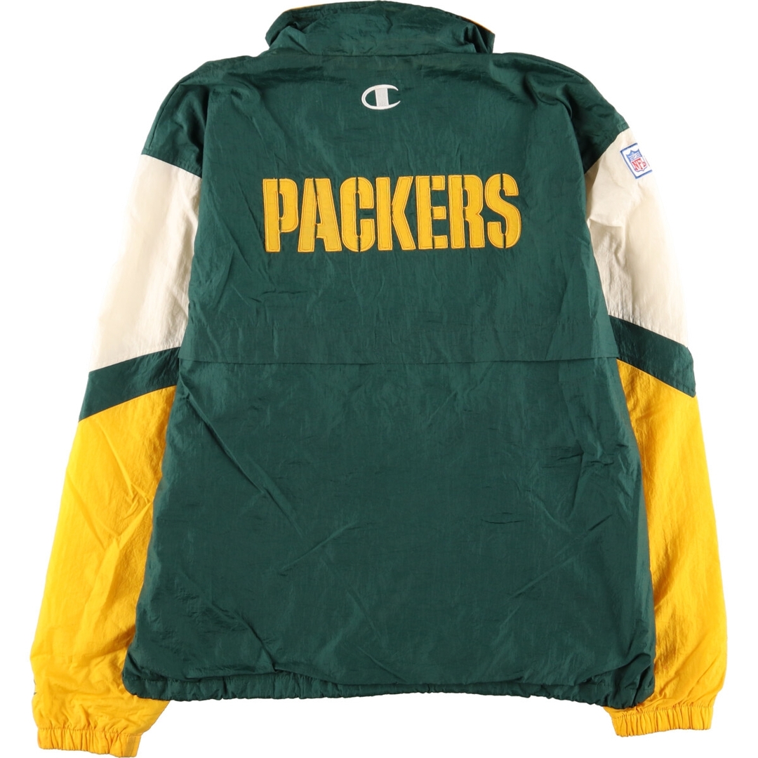 古着 チャンピオン Champion NFL GREEN BAY PACKERS グリーンベイパッカーズ バック刺繍 ナイロンジャケット メンズXXL  /eaa362504