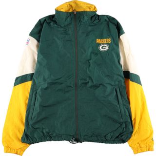 古着 チャンピオン Champion NFL GREEN BAY PACKERS グリーンベイパッカーズ バック刺繍 ナイロンジャケット メンズXXL  /eaa362504