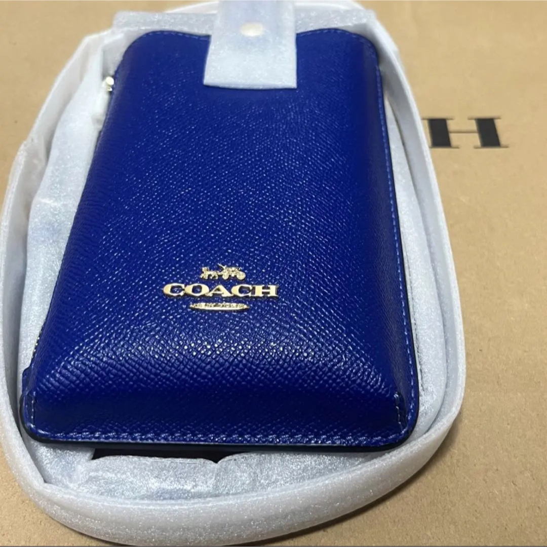 COACH(コーチ)の【レアカラー　新品未使用】coach レザー携帯バッグ　フォーンクロスボディ　 レディースのバッグ(ショルダーバッグ)の商品写真