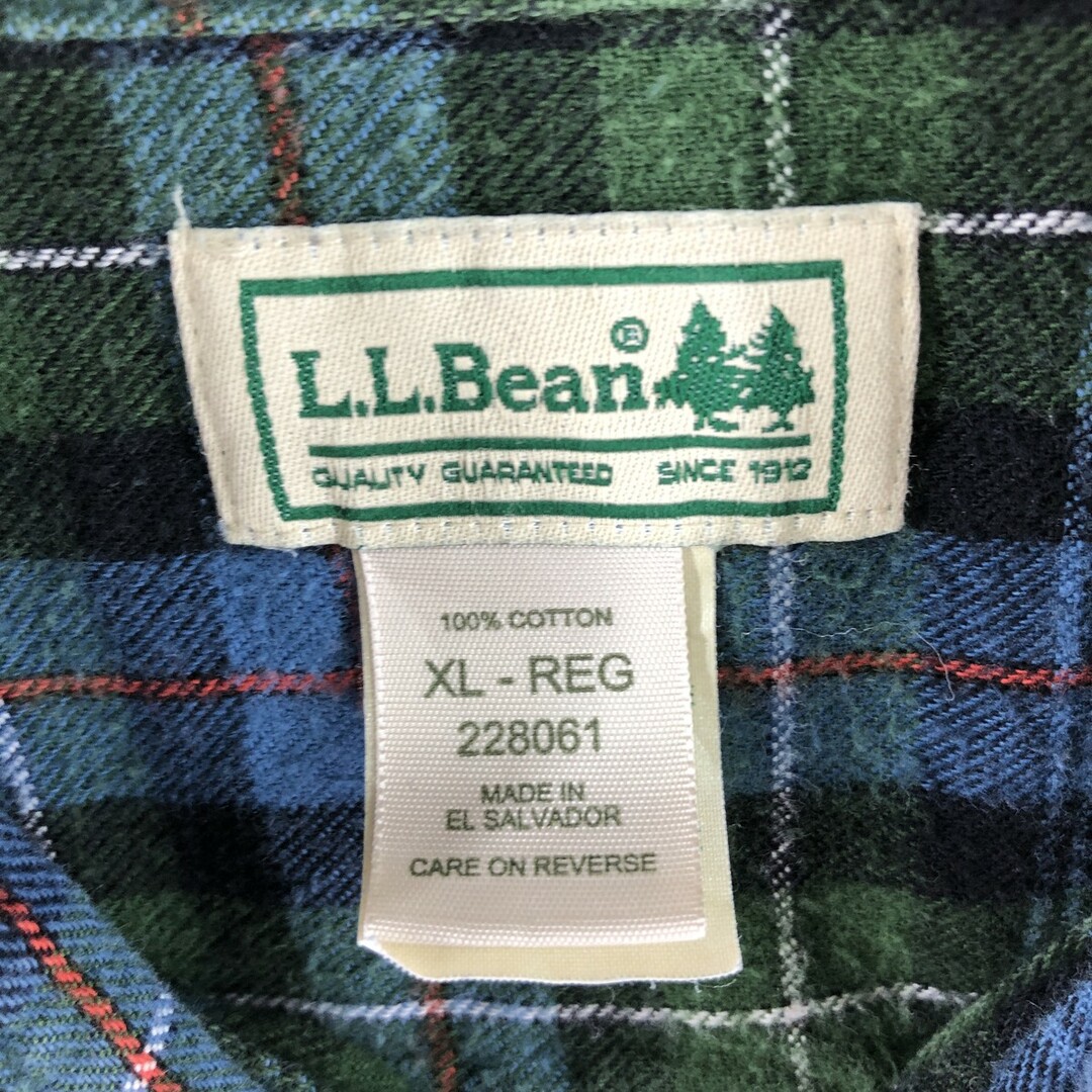 エルエルビーン L.L.Bean 長袖 ボタンダウン フランネルシャツ メンズXL /eaa363938