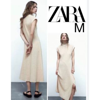 ザラ(ZARA)のメタリック糸入り生地ワンピース(ロングワンピース/マキシワンピース)