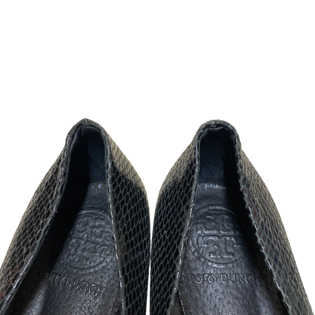 Tory Burch(トリーバーチ)のトリーバーチ オープントゥパンプス 37 約23.5cm ブラックAL305 レディースの靴/シューズ(ハイヒール/パンプス)の商品写真