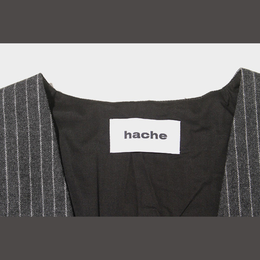 HACHE/ アッシュ 青 ストライプ シャツワンピース