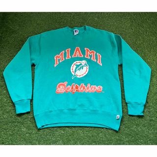 ラッセルアスレティック(Russell Athletic)の美品 90s USA製Russell NFLドルフィンズ スウェット (スウェット)