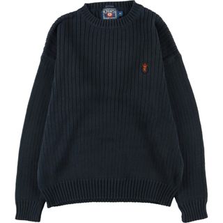 ラルフローレン(Ralph Lauren)の古着 80年代 ラルフローレン Ralph Lauren CHAPS チャップス コットンニットセーター メンズL ヴィンテージ /eaa363503(ニット/セーター)