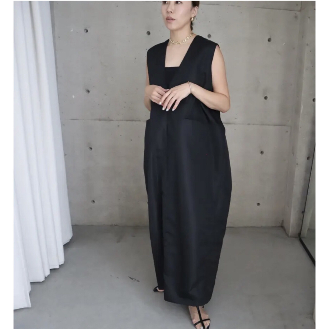 新品 ella 撥水 satin cocoon dress