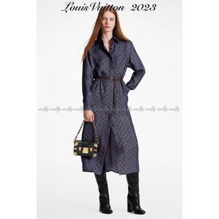 ルイヴィトン(LOUIS VUITTON)の【LOUIS VUITTON】2023新作現行マヒナモノグラムシャツドレス(ロングワンピース/マキシワンピース)