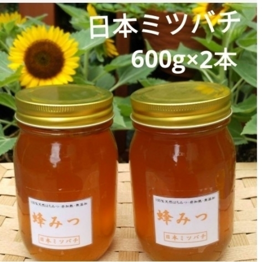 純粋 蜂蜜　日本みつばち 600g×2本