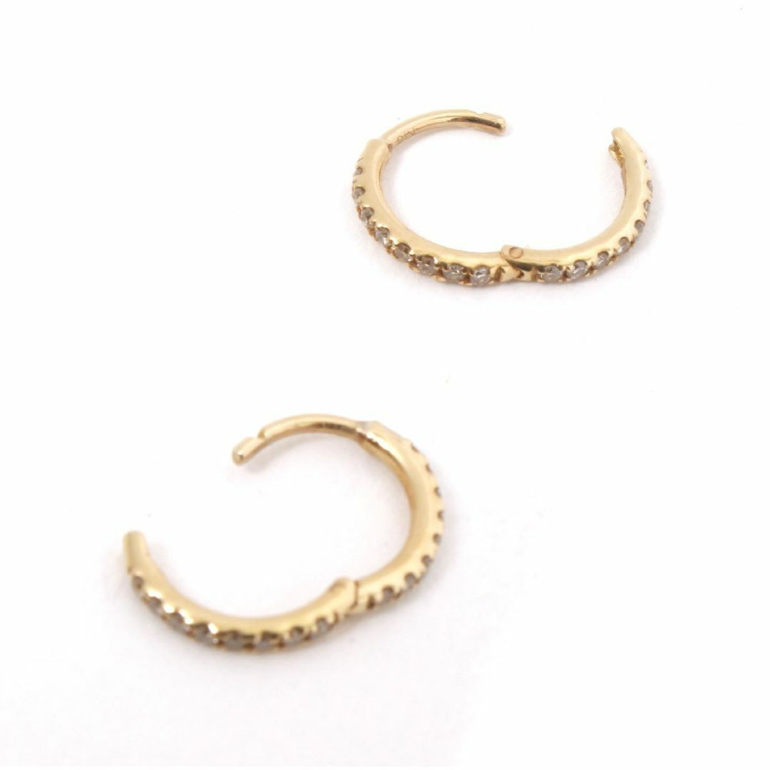 2個セット Hirotaka Manhattan ダイヤモンド フープピアス-