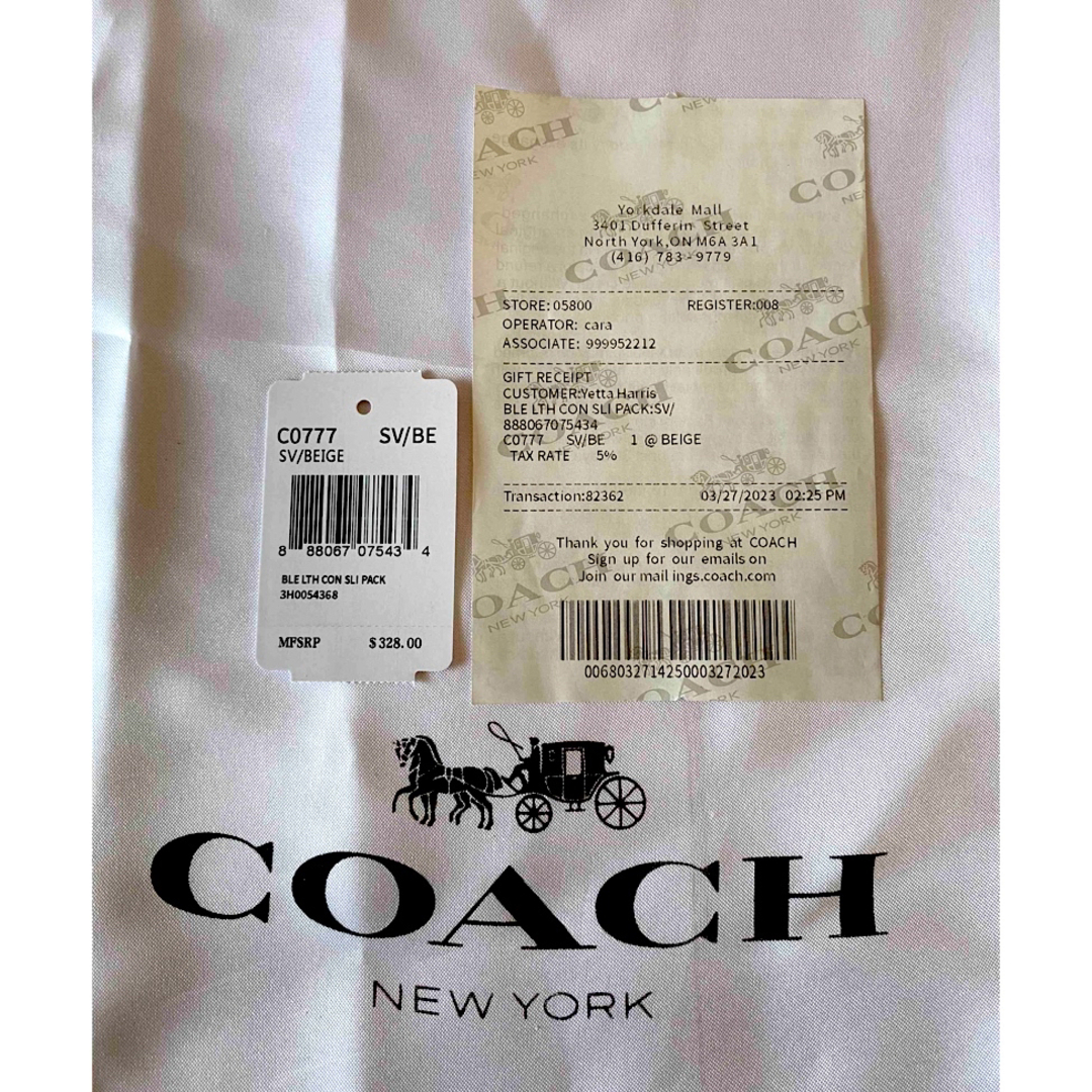 COACH  コーチ　バッグ　フィールドトート30  レザー　ホワイト＆ブラウン 9