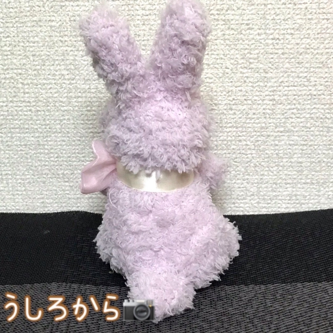 うさぎのあみぐるみ　ハンドメイド　ふわふわラベンダー エンタメ/ホビーのおもちゃ/ぬいぐるみ(ぬいぐるみ)の商品写真