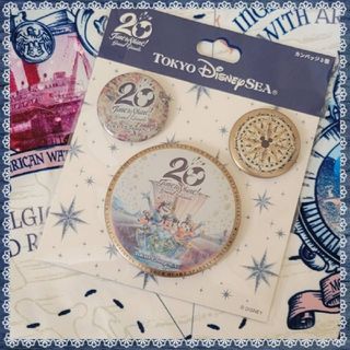 ディズニー(Disney)の新品*セール価格*ディズニーシー20周年*グランドフィナーレ*缶バッジ(キャラクターグッズ)