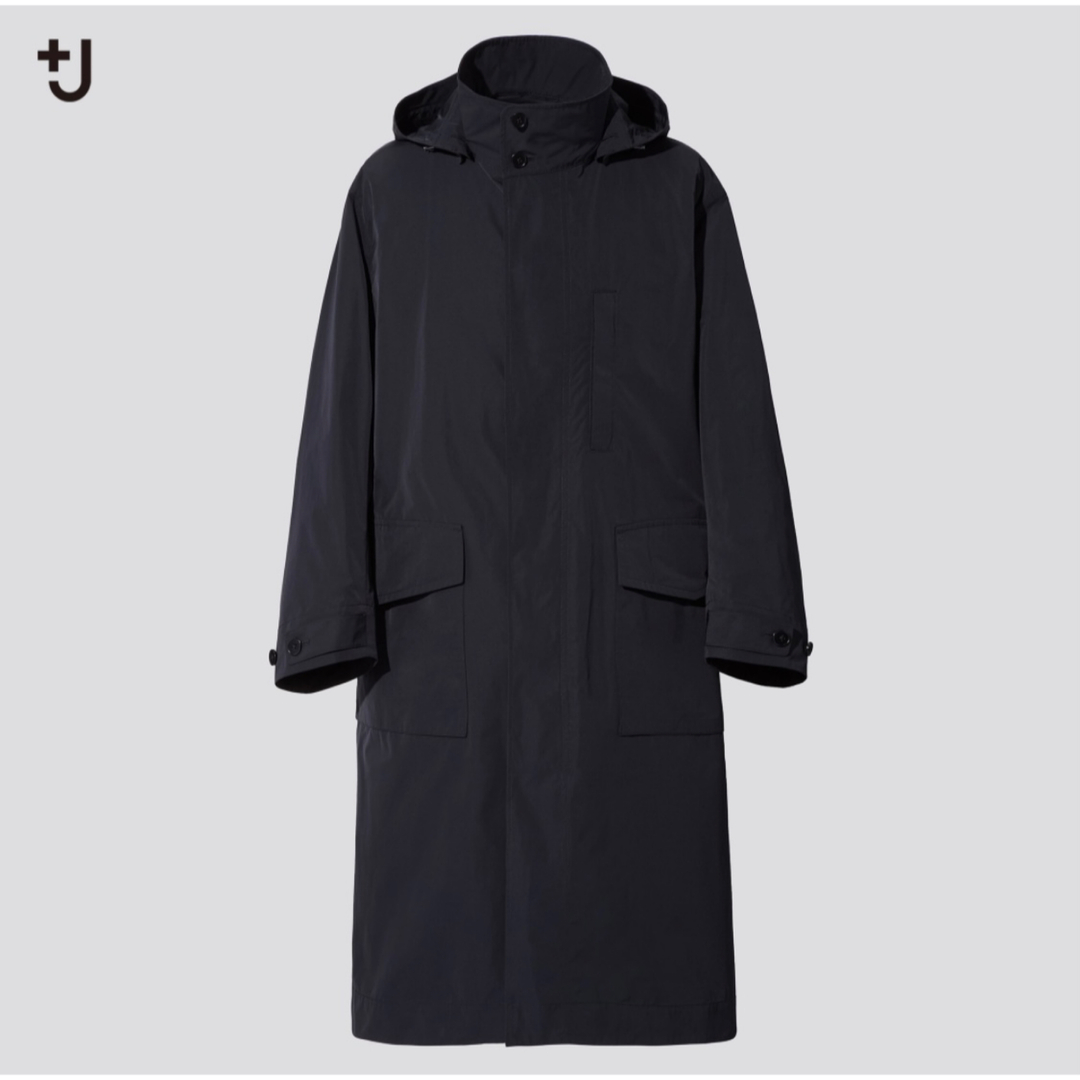 Jil Sander(ジルサンダー)のオーバーサイズフーデッドロングコート　+J ユニクロ　ジルサンダー メンズのジャケット/アウター(ステンカラーコート)の商品写真