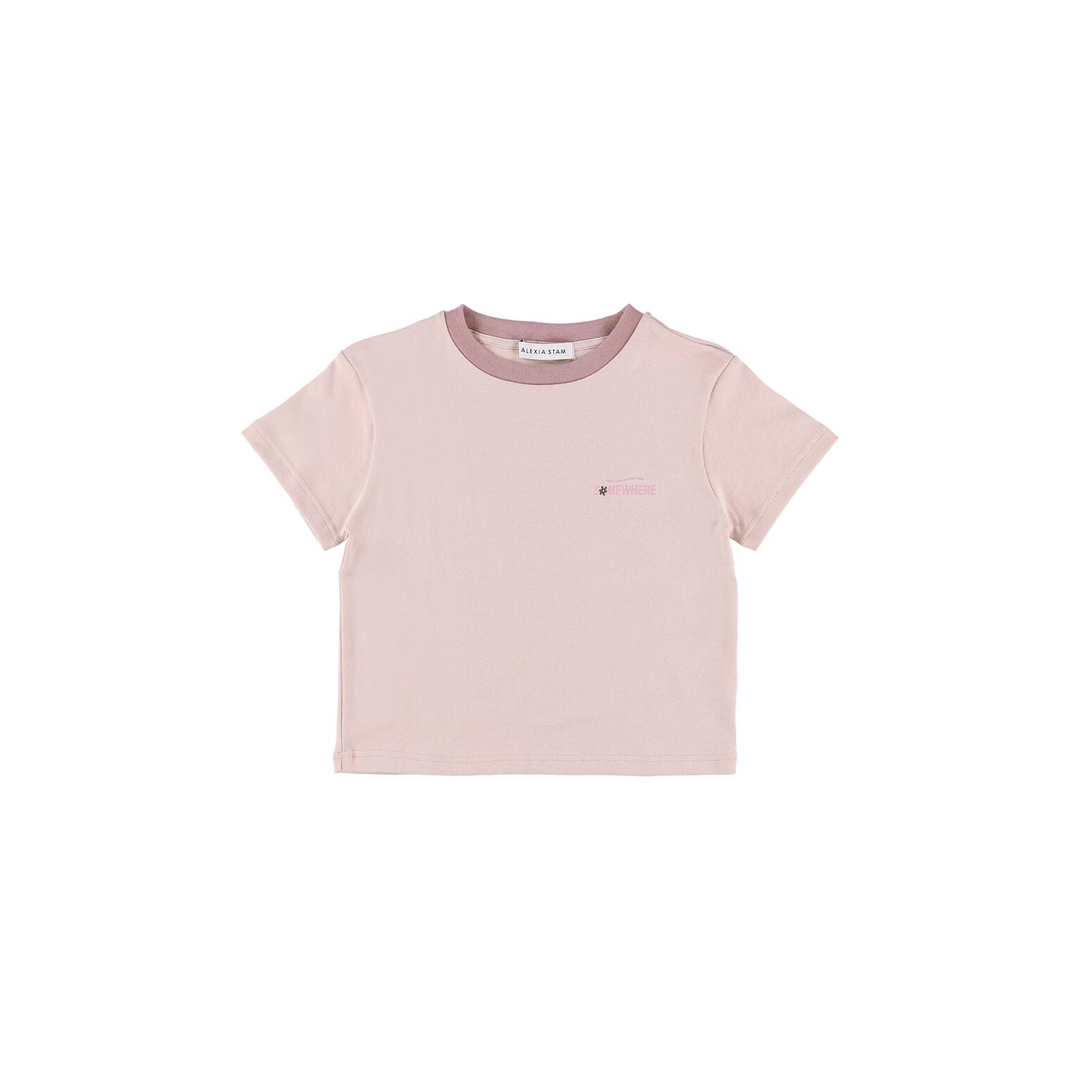 ALEXIA STAM(アリシアスタン)のALEXIA STAM半袖Tシャツ ピンク レディースのトップス(Tシャツ(半袖/袖なし))の商品写真