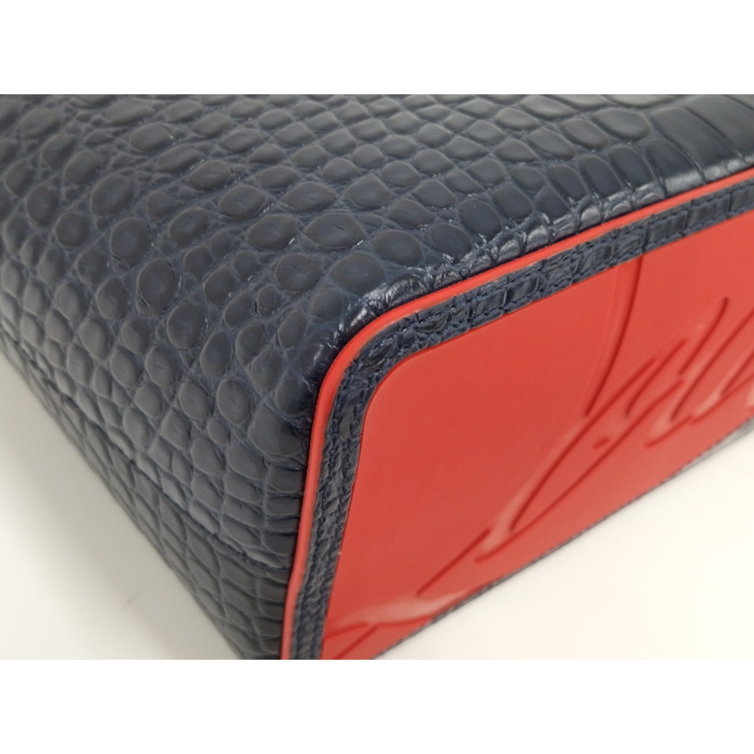 Christian Louboutin カバタ トートバッグ レザー ネイビー Christian Louboutin カバタ トートバッグ レザー ネイビー