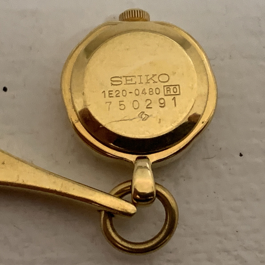 SEIKO VINTAGE セイコー 日本製 ブローチウォッチ ゴールド 不動品