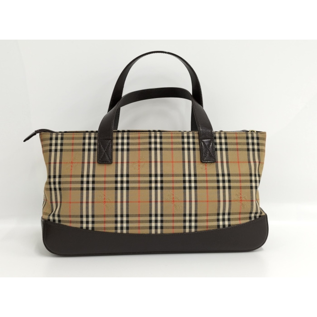 BURBERRY(バーバリー)のBURBERRY トートバッグ ノバチェック ナイロン レザー ベージュ レディースのバッグ(トートバッグ)の商品写真