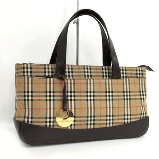 バーバリー(BURBERRY)のBURBERRY トートバッグ ノバチェック ナイロン レザー ベージュ(トートバッグ)