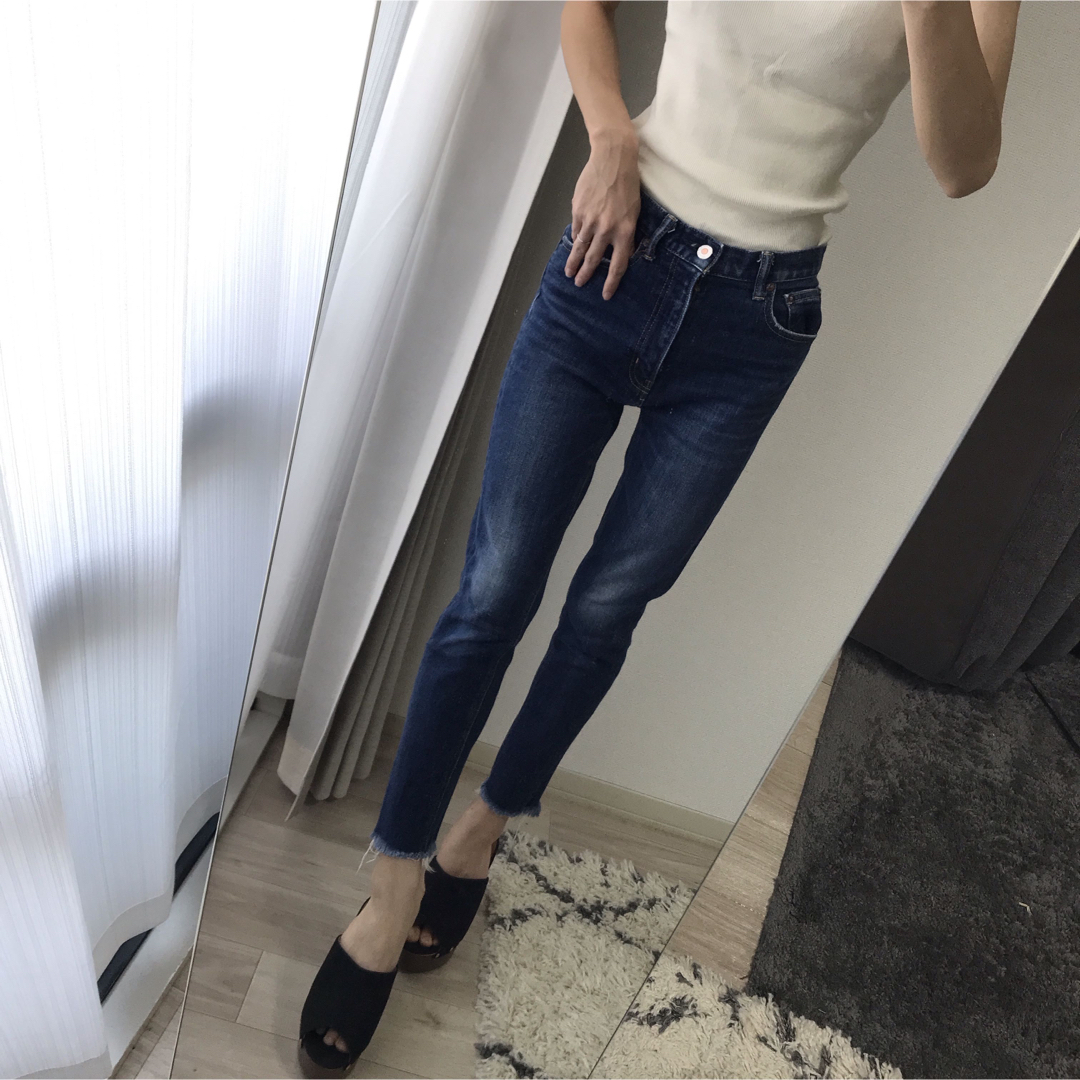 moussy パウダーデニムスキニーパンツ SLY GYD rienda