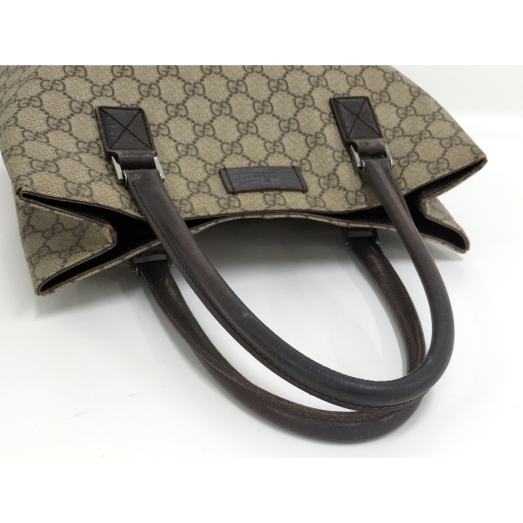 Gucci - GUCCI トートバッグ GGスプリーム PVC ブラウン 131220の通販