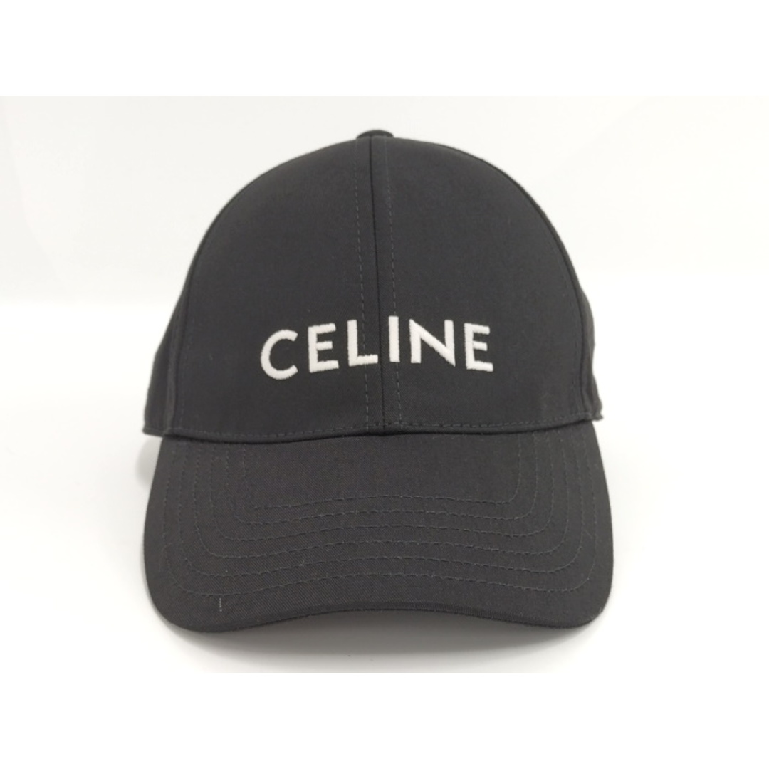 celine(セリーヌ)のCELINE ロゴ ベースボール キャップ キャンバス ブラック レディースの帽子(キャップ)の商品写真