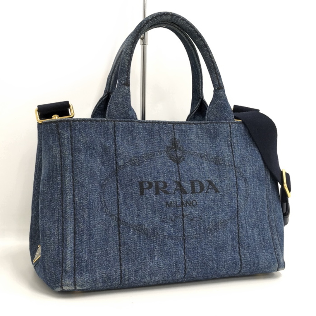 PRADA 2WAYトートバッグ カナパ デニム ブルー 1BG439デニムサイズ