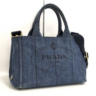 プラダ(PRADA)のPRADA 2WAYトートバッグ カナパ デニム ブルー 1BG439(その他)