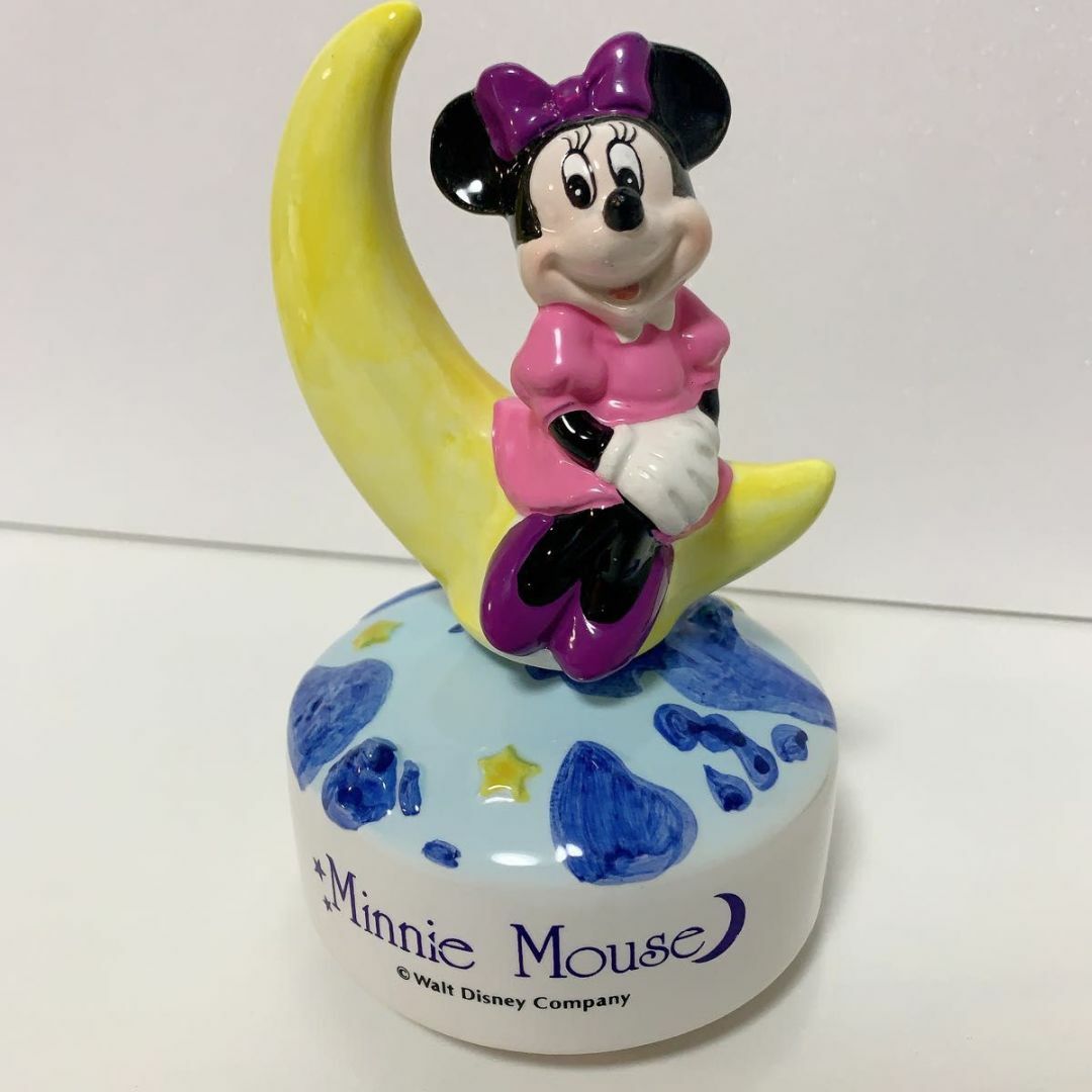 Disney(ディズニー)の希少品　 ディズニー　ミッキー　ミニー　オルゴール　陶器　レトロ　置き物　美品 インテリア/住まい/日用品のインテリア小物(オルゴール)の商品写真