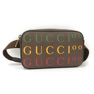 グッチ(Gucci)のGUCCI ボディバッグ ベルトバッグ 100周年記念 レザー ブラウン(ボディバッグ/ウエストポーチ)