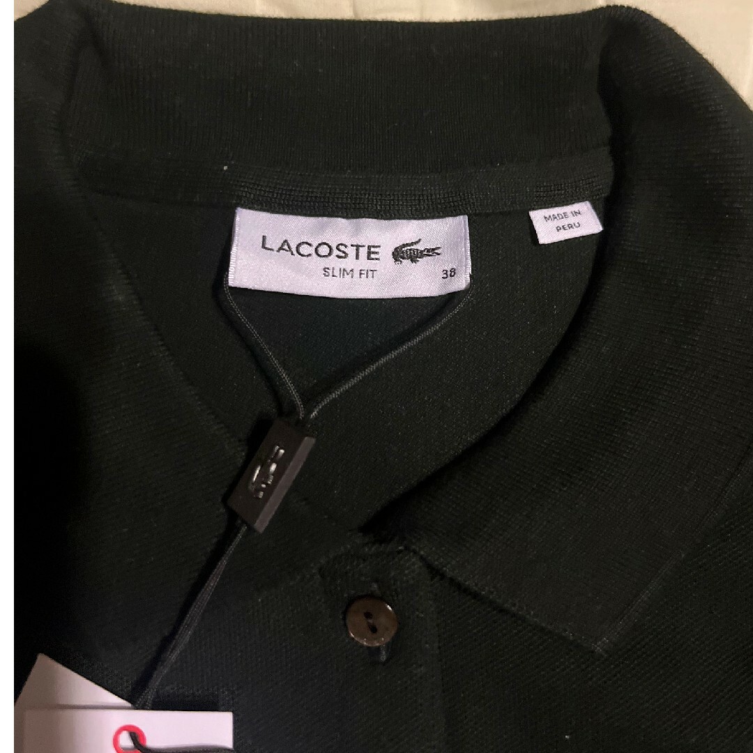 LACOSTE(ラコステ)のLACOSTE  ラコステ  スリムフィット ストレッチ　ポロシャツ　新品タグ付 レディースのトップス(ポロシャツ)の商品写真