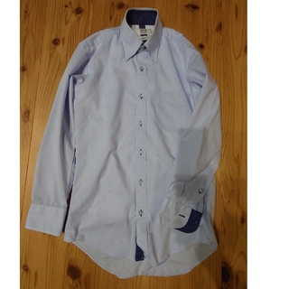 ブリックハウスバイトウキョウシャツ(BRICK HOUSE by Tokyo Shirts)の長袖　ワイシャツ　青　Sサイズ　スリムフィット(シャツ)