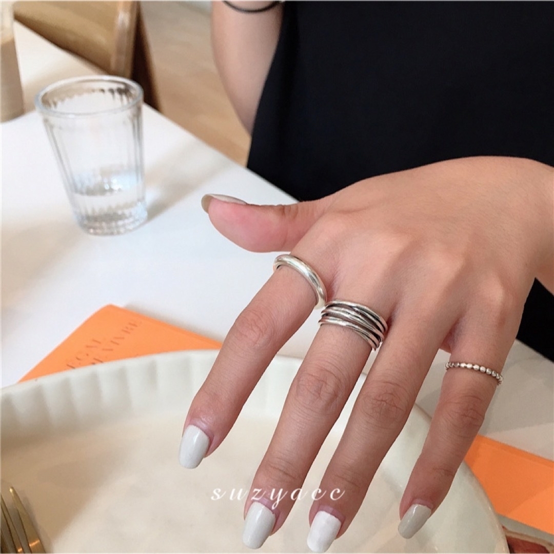 【セール中!!】シルバー925 レディース フリーサイズ リング 指輪 シルバー メンズのアクセサリー(リング(指輪))の商品写真