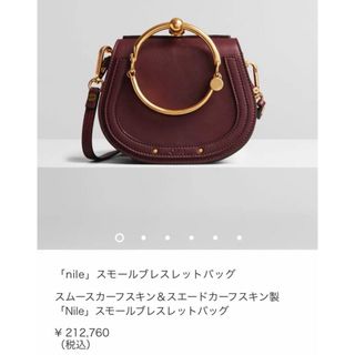 Chloe クロエ　
ナイル ブレスレットバッグ スモール　
ブラック レザー スエード　
ショルダー レディース 　
【正規品】　
【買蔵】