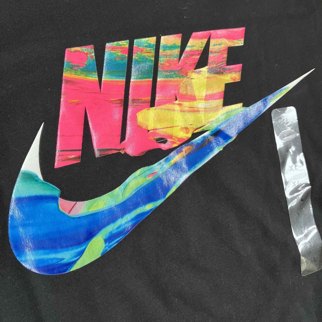 NIKE - ナイキNIKE ブラック半袖Tシャツ マーブリングカラフルプリント