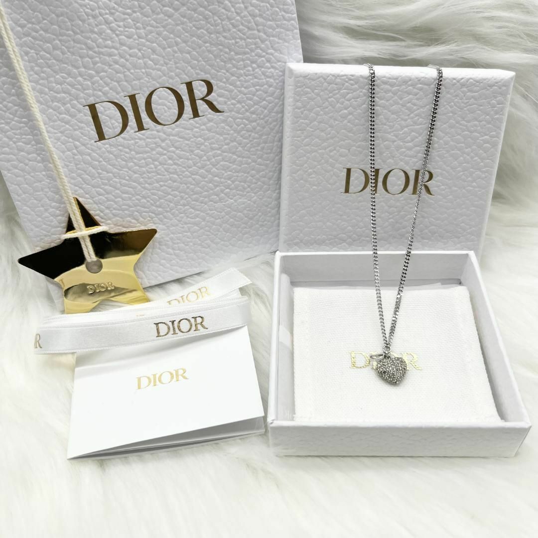 Christian Dior ハート4連 ネックレス シルバー