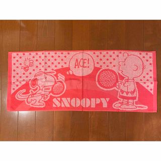 スヌーピー(SNOOPY)のスヌーピー •PEANUTSのフェイスタオル ピンク(タオル)