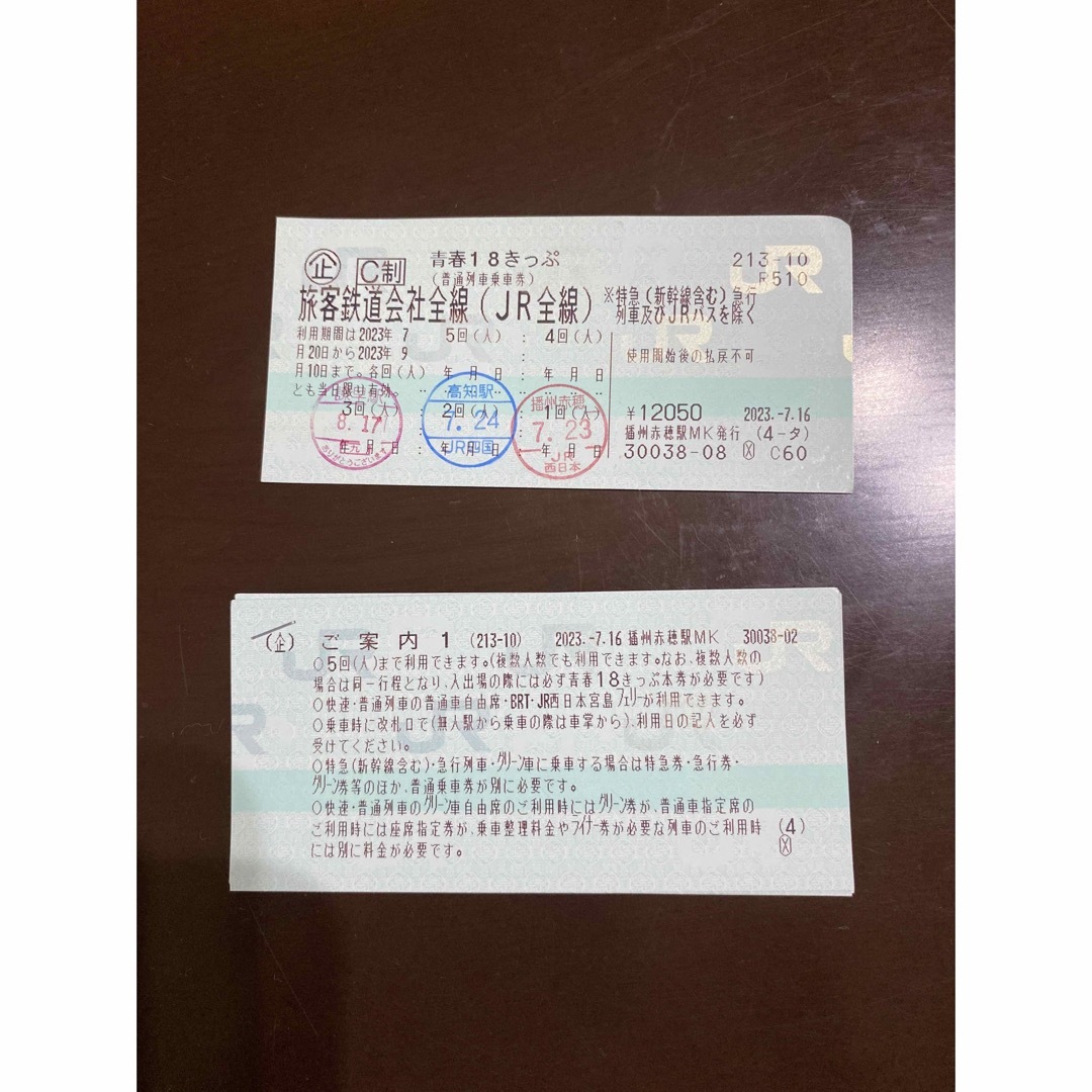 JR(ジェイアール)のハルチカさん　専用青春18切符 チケットの乗車券/交通券(鉄道乗車券)の商品写真