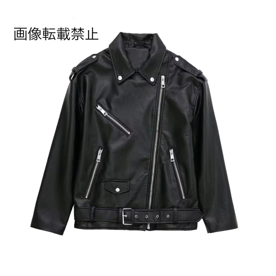 8月新作☀️11903◇フェイクレザー PU ライダースジャケット