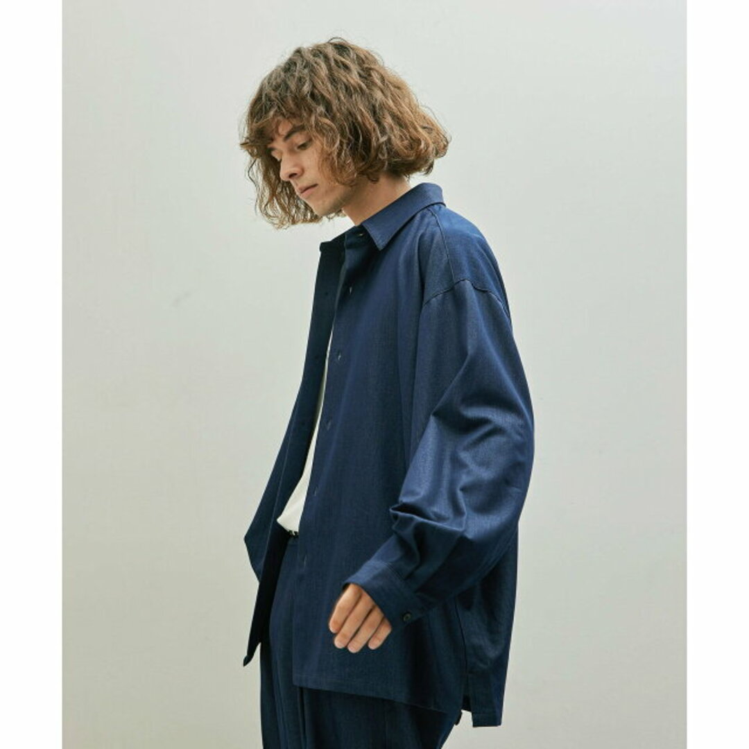 JUNRED(ジュンレッド)の【ブラック（01）】セットアップ対応 / テンセルタッチドレープビッグシャツ メンズのトップス(シャツ)の商品写真