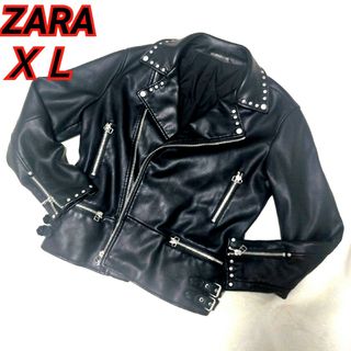 ザラ(ZARA)の希少レア ZARA MAN バイカー スタッズ モデル XLサイズ ザラマン ラ(ライダースジャケット)