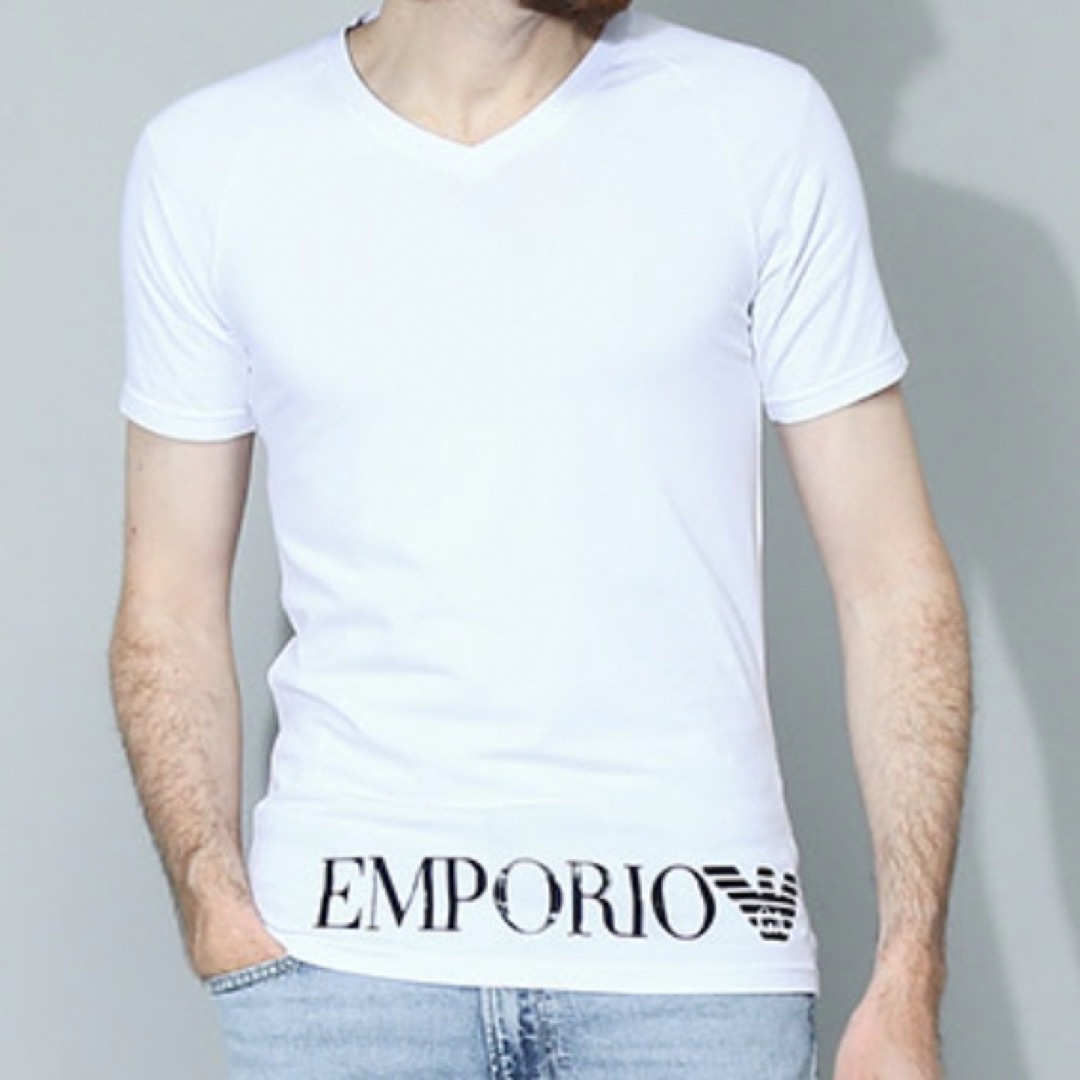 Emporio Armani(エンポリオアルマーニ)の【新品】 EMPORIO ARMANI アルマーニ ／ストレッチTシャツ L メンズのトップス(Tシャツ/カットソー(半袖/袖なし))の商品写真