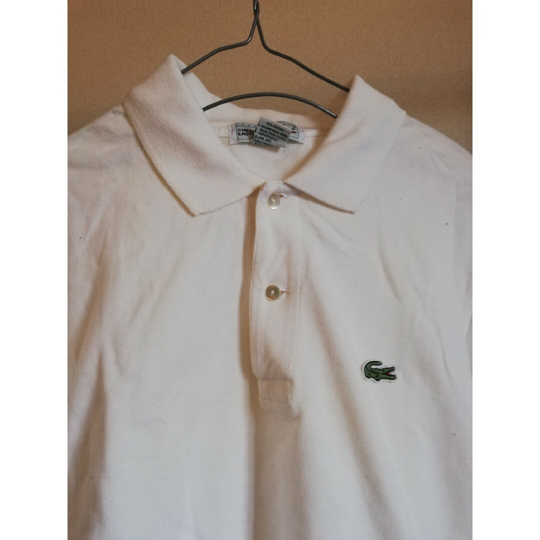 LACOSTE(ラコステ)の80's90'sヴィンテージ古着【IZOD LACOSTE】ホワイトポロシャツ メンズのトップス(ポロシャツ)の商品写真