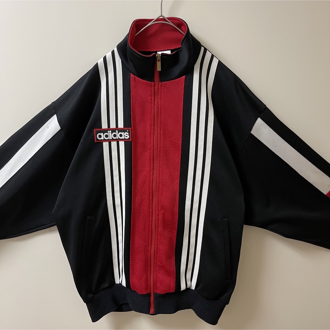 adidas - L80s】アディダス刺繍トラックジャケット古着ジャージ adidas - L80s】アディダス刺繍トラックジャケット古着ジャージ