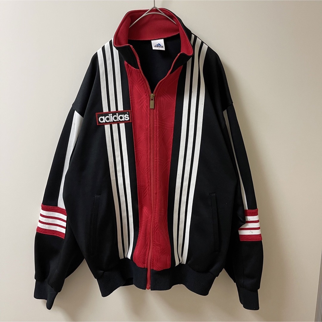 adidas - L80s】アディダス刺繍トラックジャケット古着ジャージ adidas - L80s】アディダス刺繍トラックジャケット古着ジャージ